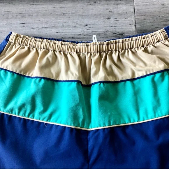 ❤️ LAST DAY Vintage 1980s Pacific Waves Color Block Swim Trunks - Picture 3 of 5